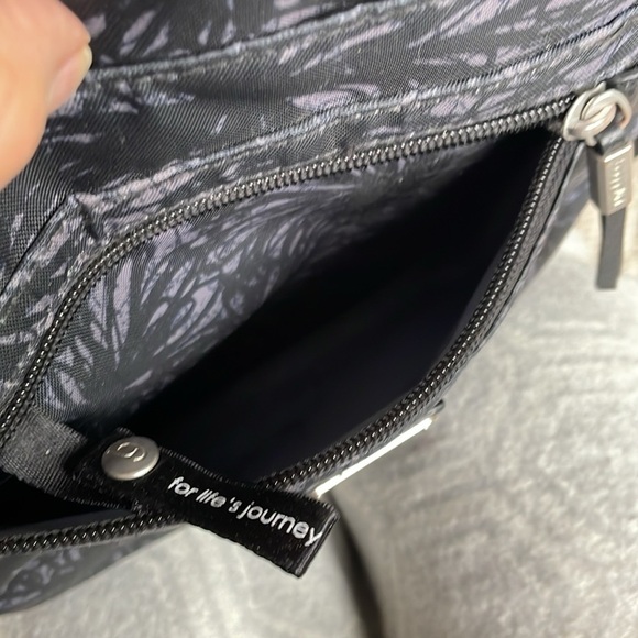 Baggallini Go Bagg Crossbody in Black Floral | Lightweight Travel Bag - Picture 5 of 10